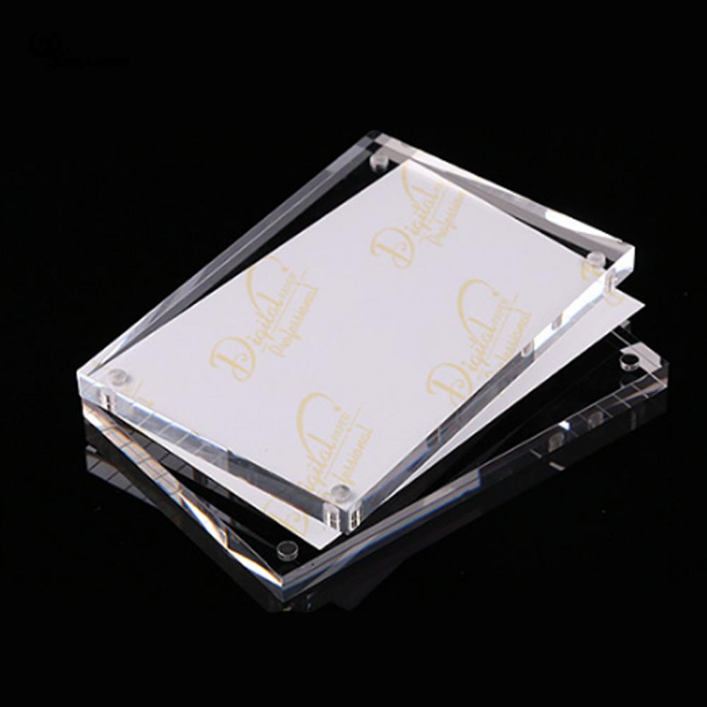 DIY Acrylic Transparent Photo Frame Rectangle Magnet Picture Frame Frames for Home Decor Birthday Supply