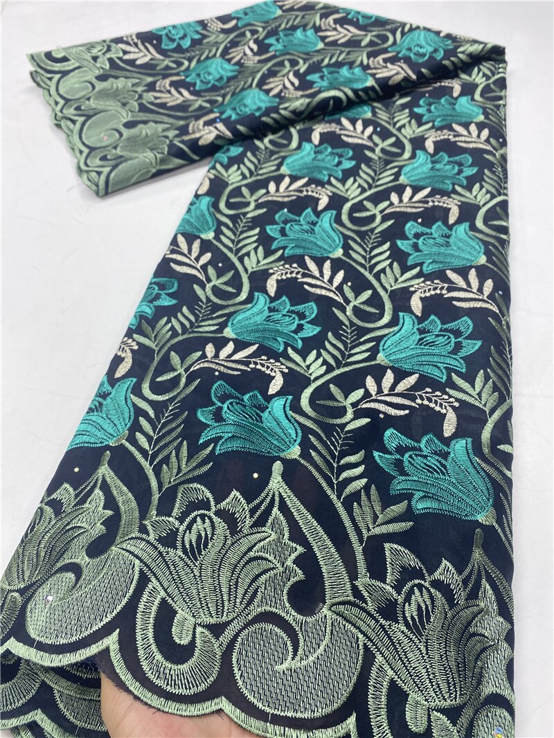 Pure White Swiss Voile Lace In Switzerland African Nigerian Dry Lace Fabrics Cotton Lace Sewing YA3722B-1: Picture 8