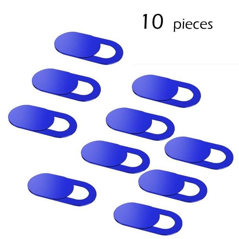 10PCS Webcam Cover for Laptops Antispy Portable Camera Cover Slider Pink For Phone Xiaomi iPad PC Macbook Tablet Privacy Sticker: 10 PCs T1 Blue