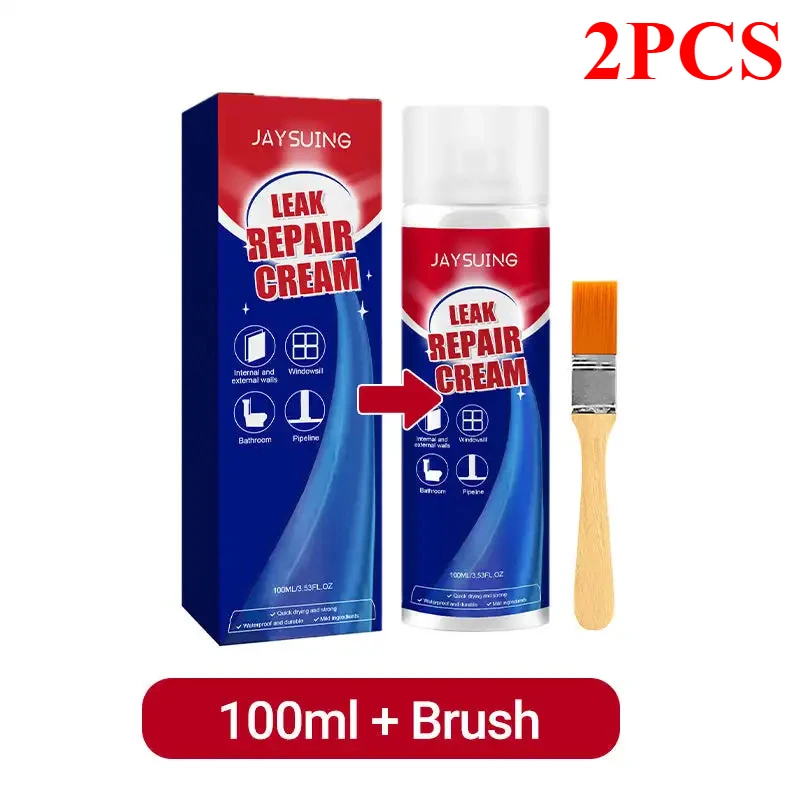 Zexef läckagereparation vattentät tätningsmedel superstark bindning hushållstätningsreparationsverktyg kraftfullt tätningsmedel krämbeläggning flytande spray: Svart
