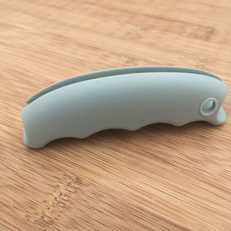 Good Healthy Plastic Bag Holder Carrier Strong Silicone Handle Carrier for Grocery Plastic Bag Shopping Bags Garbage Bag: light blue