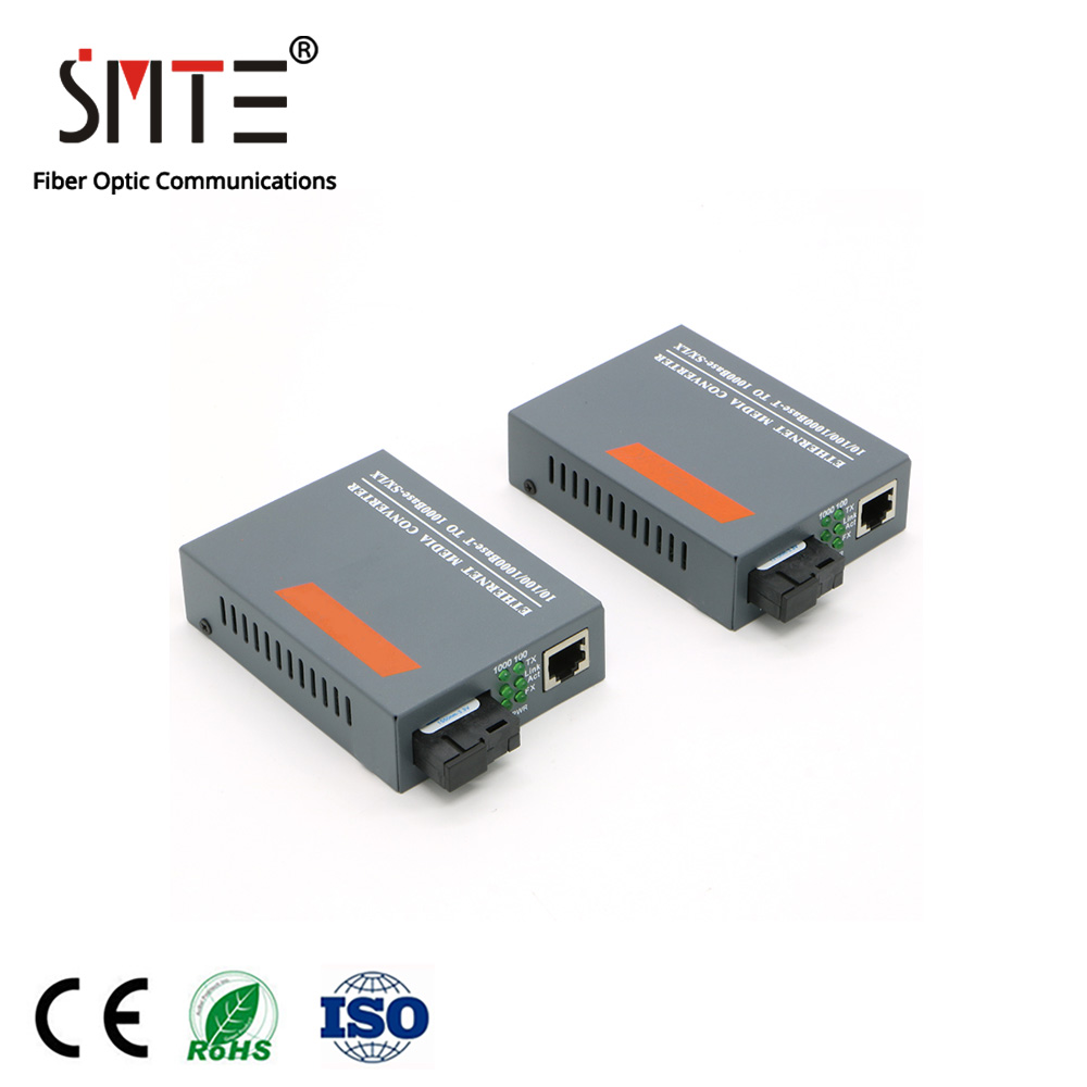 1 pair HTB-GS-03-A/B 3km 1000Mbps Single mode single fiber Gigabit Fiber Optic Ethernet Media Converter