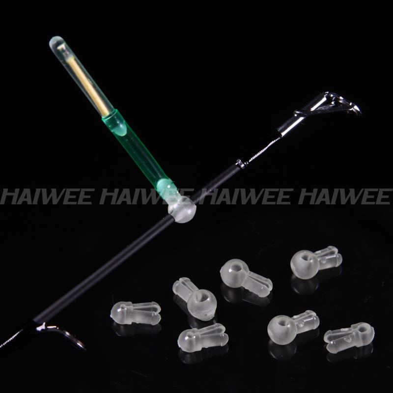 2pcs Fishing glow stick Clip used on fishing rod feeder clip on the rod tip fluorescent light sticks light night float Clip hol