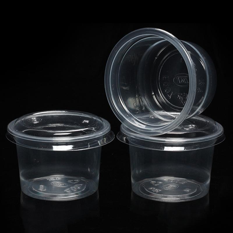 100 Stuks 120Ml Wegwerp Portie Cups Kruiderij Cup Met Cover Voor Saus