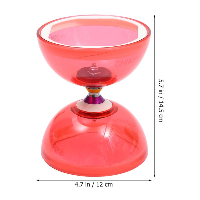 Yoyo chinois, jeu de roulement de diable, ensemble de roulement de Yoyo chinois Kongzhu Yo-Yo avec bâtons à main et jouet de jonglerie à cordes
