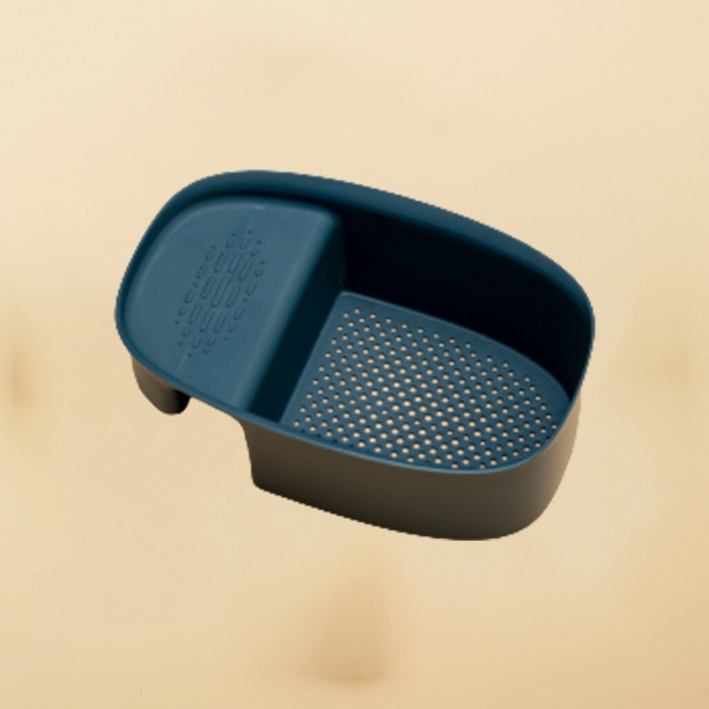 Schutt Gestell Hängende Lagerung Korb Küche Waschbecken Abfluss Gestell Tragbare Heimat Küche Werkzeug Schwamm Seife Kunststoff Wasserhahn Veranstalter Regal: Blau