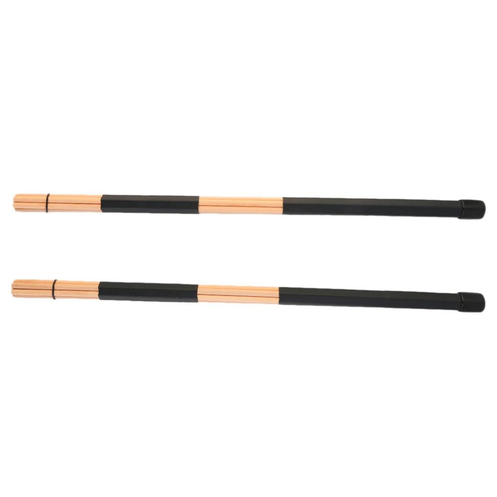 1 Pair 40cm Wooden Rods Rute Jazz Drum Sticks Portable Lightweight