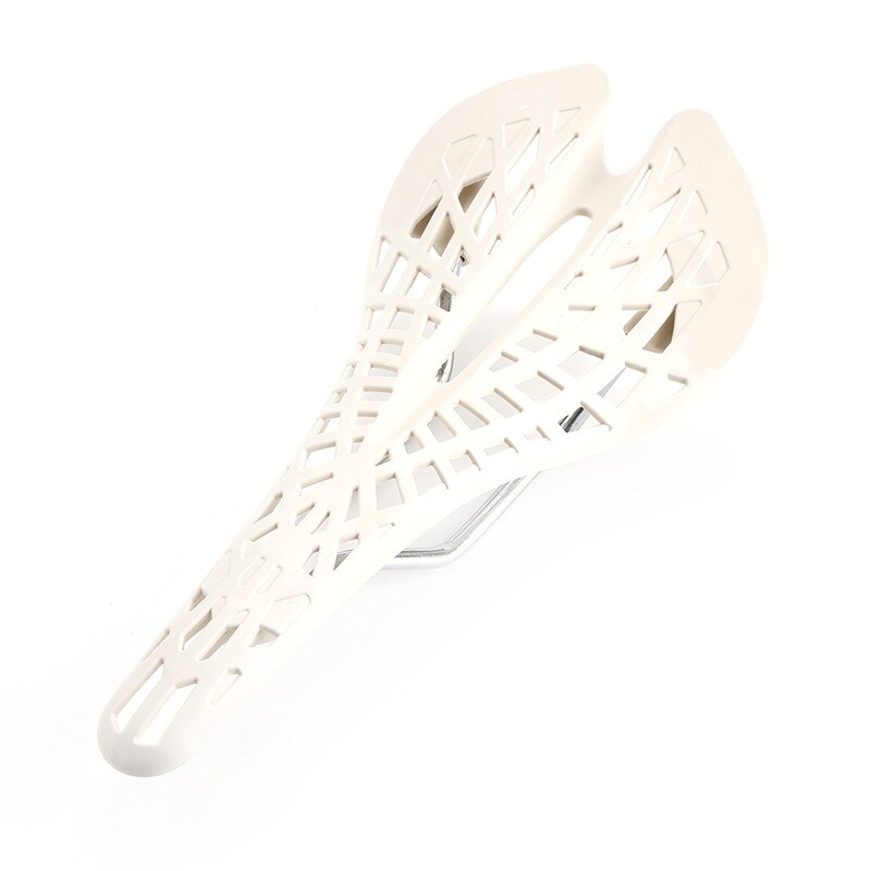 Fiets Zadel Fietszadel Uprated Comfortabele Lichtgewicht Mtb Bike Hollow Out Spider Zadel Zitkussen Fiets Accessoires: WHITE