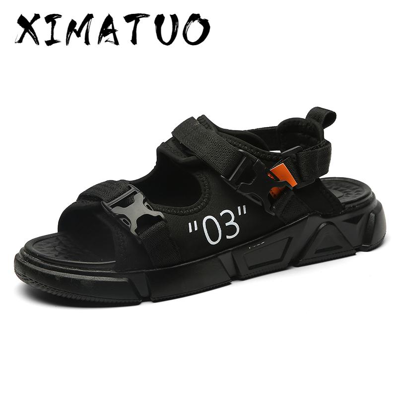neue Trend Römischen Sandalen für Männer Sommer Herren Strand Wanderschuhe Schnalle Strand Sandalen Herren Schuhe