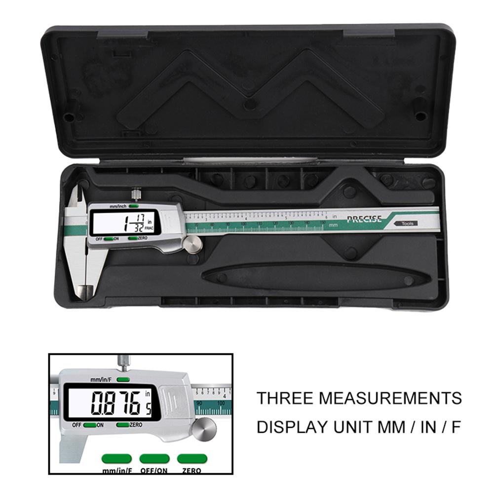 LCD Display mm/inch Digital Vernier Caliper Gauge Micrometer High Precision Stainless Steel LCD Vernier Caliper Measuring Tool