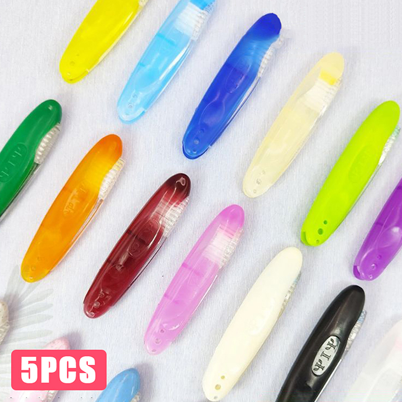 5 Stuks Opvouwbare Tandenborstel Draagbare Zachte Borstel Tandenborstel Bamboe Houtskool Ultra Reizen Tandenborstel Camping Levering Mondverzorging: Default Title