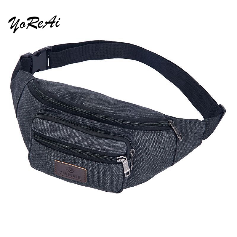 Canvas Travel Waist Belt Bag Women Fanny Pack Bumbag Lasies Outdoor Feni Bags Chest Bag Shoulder Waiste Beg Men Pouch Zipper