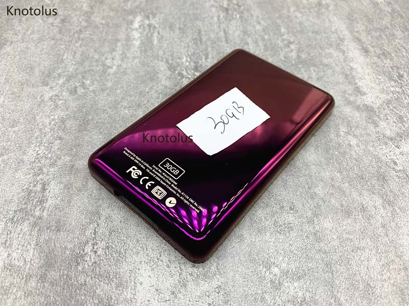 knotolus full purple metal back housing case cover for iPod 5th gen video 30gb thin