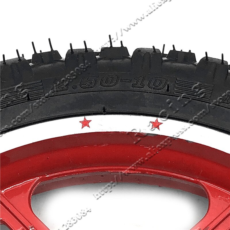 10''Mini Dirt Bike Knobby Tire wheels 2.50-10 Front or Rear rims &amp; tyre Off Road Motocross mini motorrad child