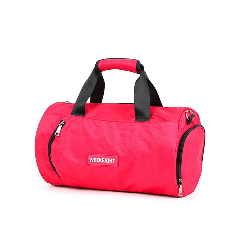 Treningsbag sportsvesker menn kvinner trening tas for sko dame fitness yoga reise bagasje skulder svart sac de sport: Rød