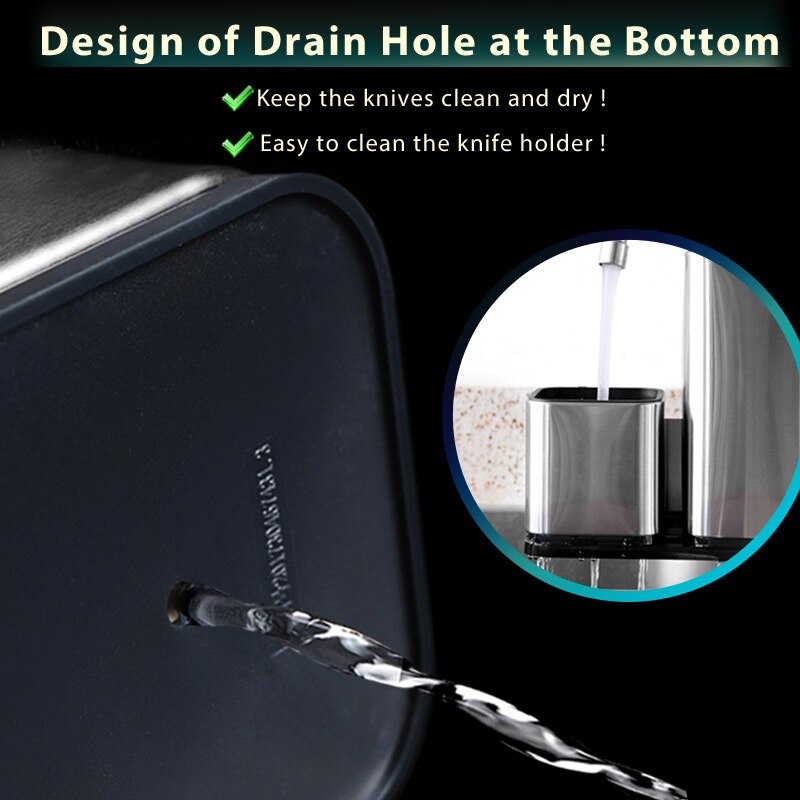 Knife Holder 304 Stainless Steel For Multi Kitchen Knife Set Scissors Cooking Utensils Organizer Knives Stand Block Tool MSDL1