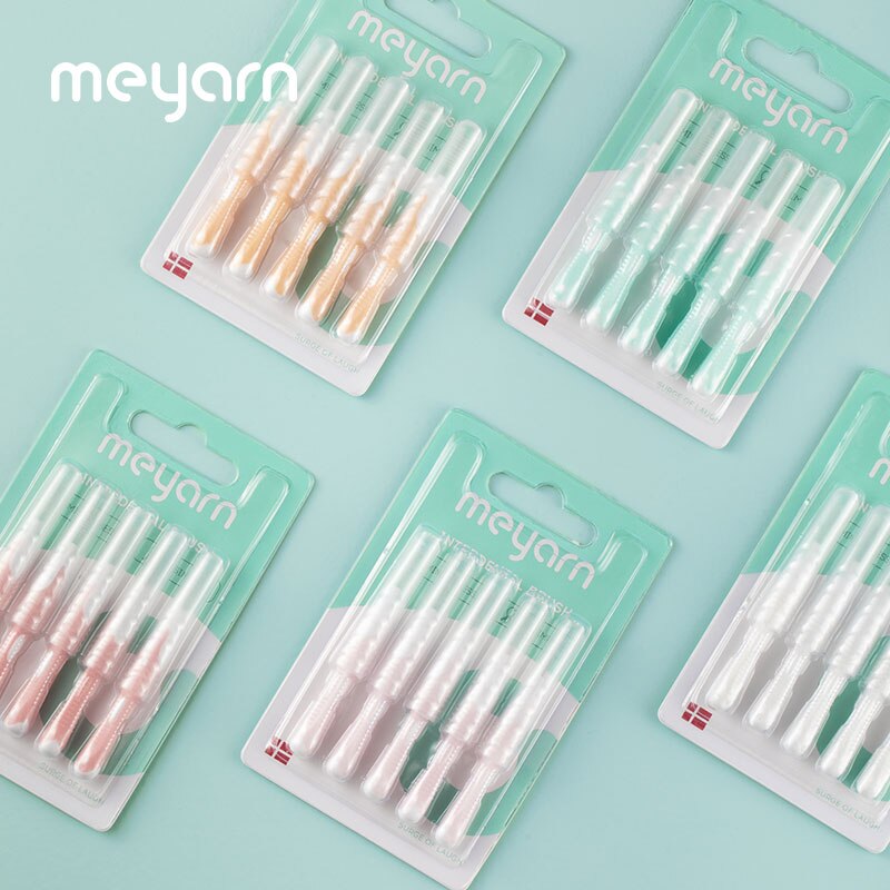 MEYARN 15Pieces Interdental Brush Orthodontic I Shaped High-Density Brush to Clean Dental Cleaning Brush Teeth Care 5 Piece/Pack