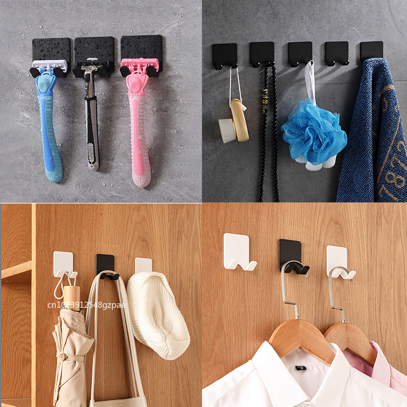 1/2/4PCS Klebstoff Rasierer Halter Wand Badezimmer Für Dusche Haken Rack Rasierer Halter Kunststoff Haken halter Rasiermesser Rack