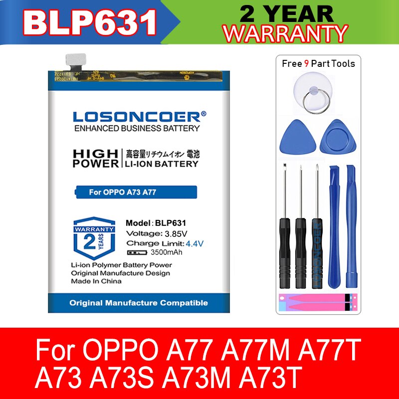 For OPPO R15 Pro A91 A7X 18013 1805 A37 R7S R7s R7SM R7st Find X A77 A73 A73S A73T R9 R9TM A79 R9S PLUS F11 Pro Find 7 Battery: BLP631 A77 A77M A77T