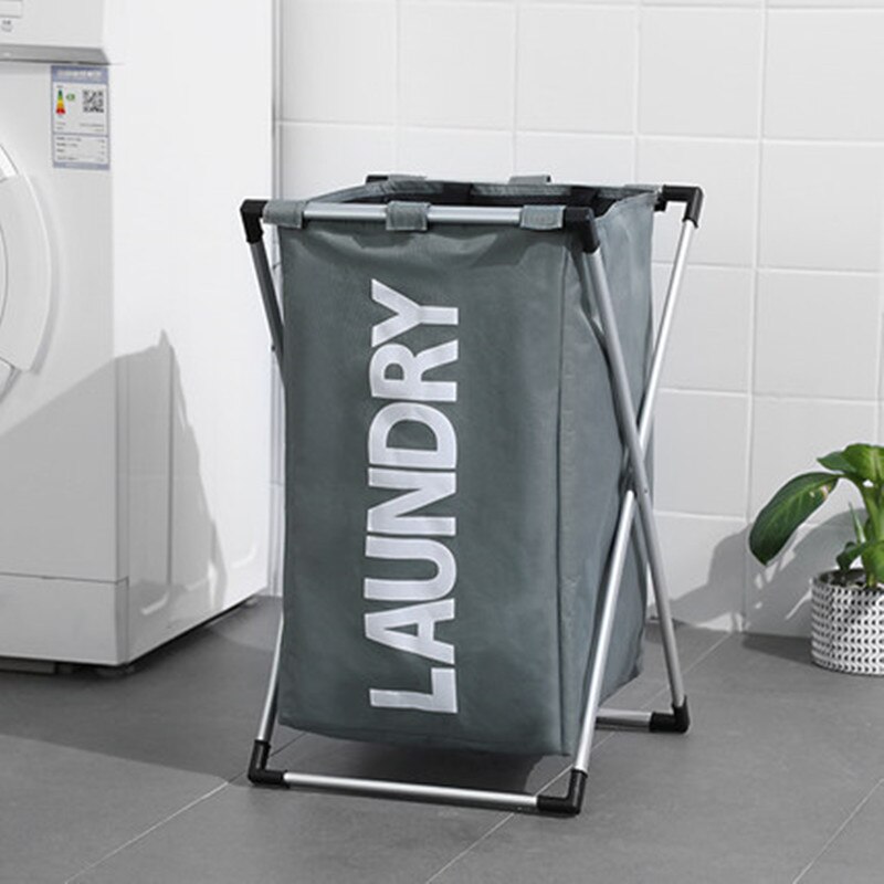 Laundry Basket 3 Hamper Organizer Bathroom Folding Triple Laundry Basket Large Oxford Fabric Laundry Basket With 3 Compartments: Dark Gray 1 cell