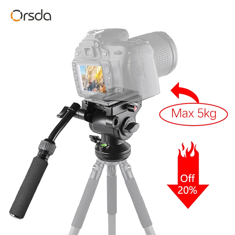 Orsda Professionelle DSLR video flüssigkeit stativ kopf Aluminium 5KG Last Für Nikon Sony Canon Pentax Fuji DLSR Kamera