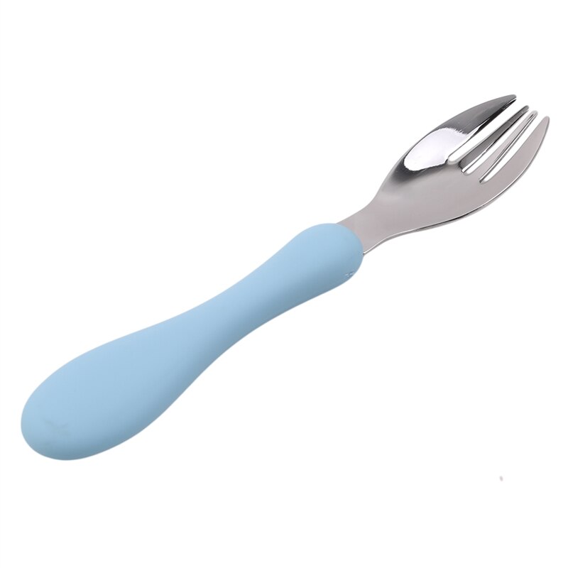 Utensilios para niños, cuchara de postre para niños y bebés, tenedor cuchara de alimentación, vajilla para niños pequeños, cubiertos, utensilios para bebés, vajilla: A 783668