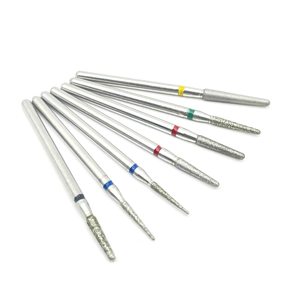 7 stücke Diamant Schleifen Bur Bohrer Sets Dental Schleifen Dental Diamant Polieren Bohrer 2,35mm Shankk: 08