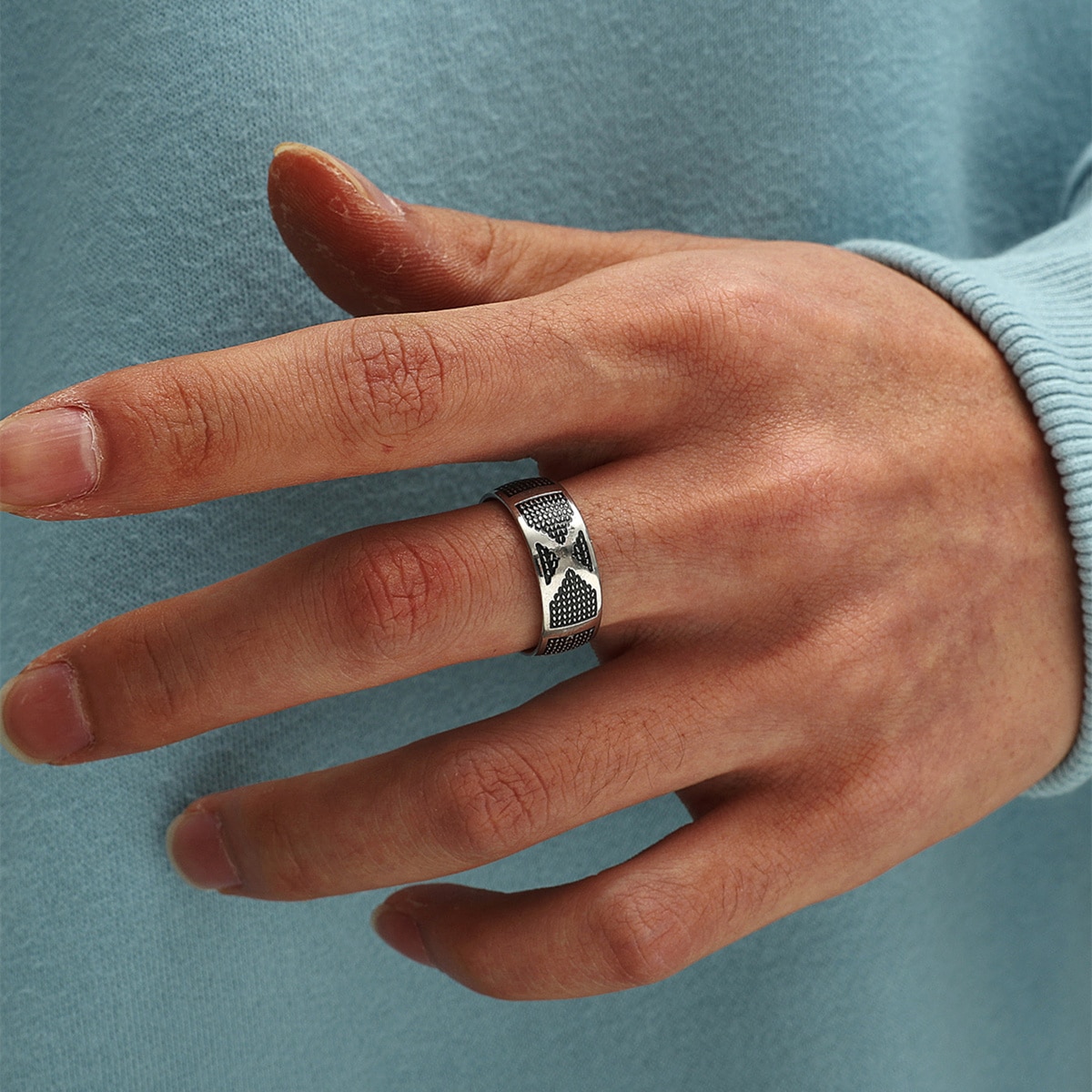 Moredear Mode 8Mm Titanium Stalen Ring Voor Mannen En Vrouwen