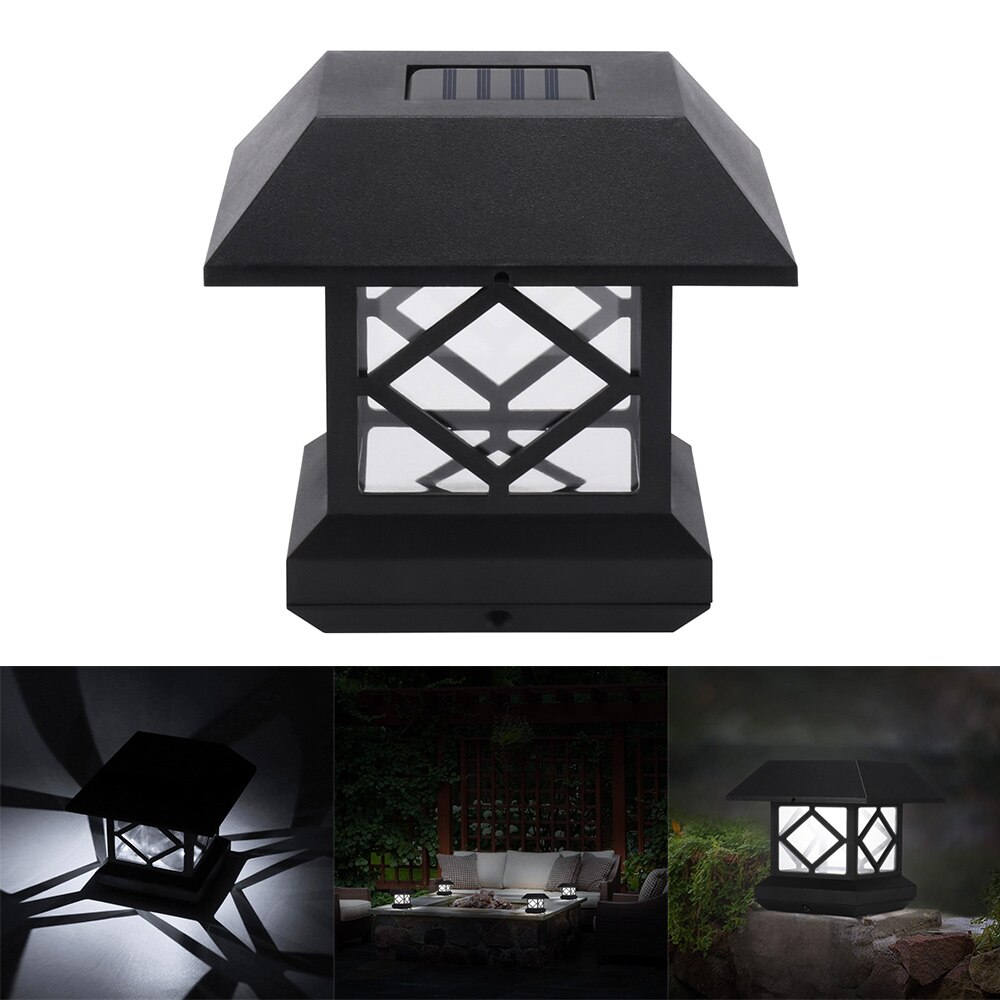 Lawn Light Waterproof Outdoor Solar Landscape Home Garden Yard Wall Fence LED Garden Yard Bollard Pillar Light Post Ground Lamp