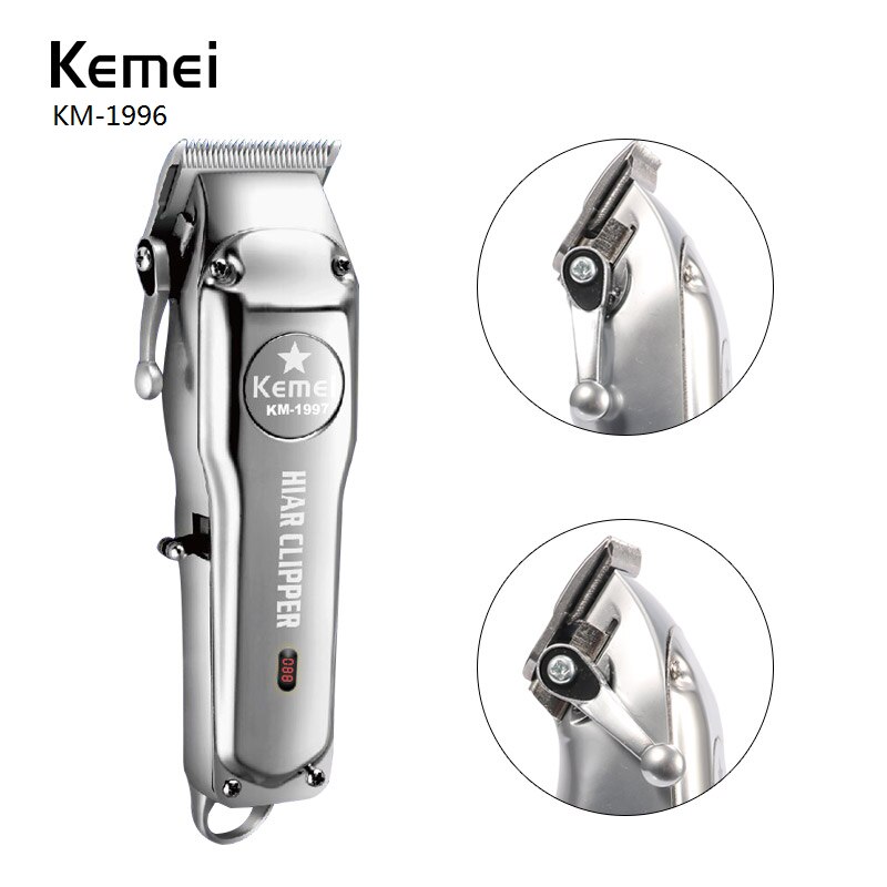 Kemei Alle Metalen Professionele Elektrische Tondeuse Oplaadbare Tondeuse Kapsel Scheren Machine Kit KM-1996 KM-2024 KM-5027: KM-1996