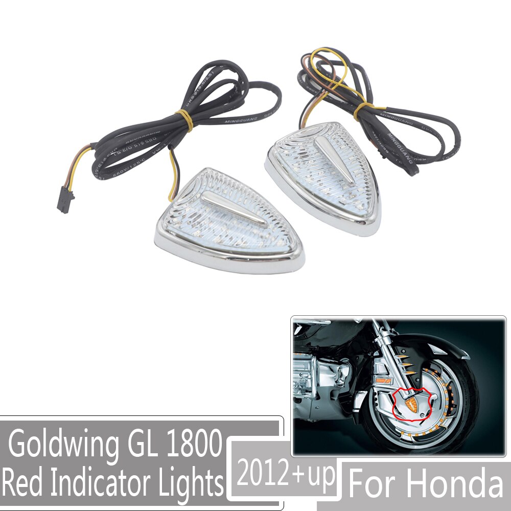 Motorcycle Aero Head Marker Red Indicator Lights Turn Signal Case for Honda Goldwing GL1800 GL 1800 F6B Airbag