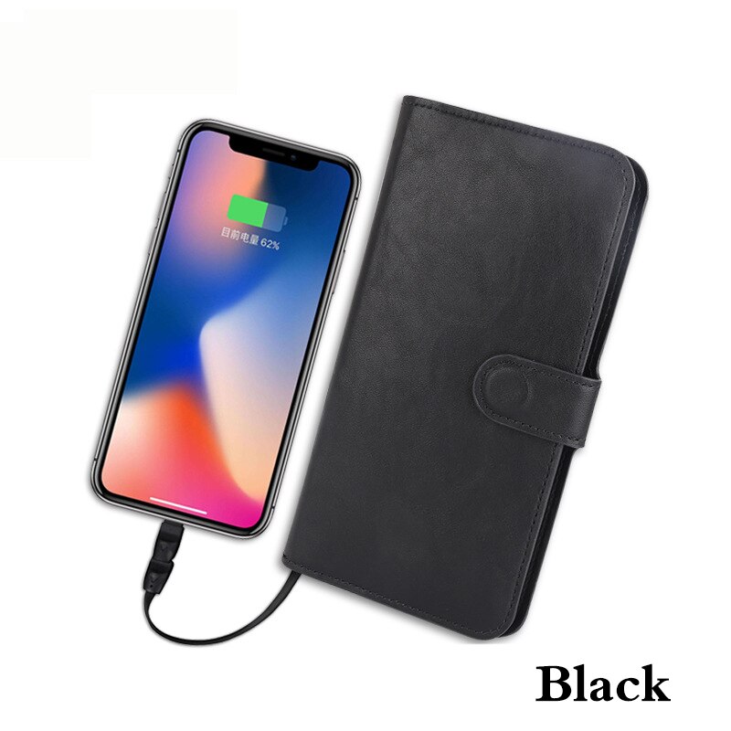 Smart Wallet Wireless Charging Men Women Wallet Adapt For Ipone And Android Capacity 6000 mAh Long Wallet: Default Title