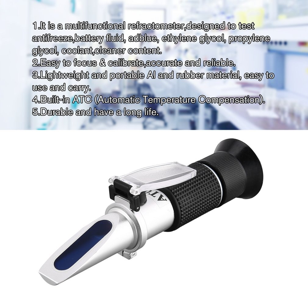 Handheld Refractometer 0%-35% Adblue Ethylene Glycol Antifreeze Battery Fluid Content Coolant Mini ATC Measuring Tester