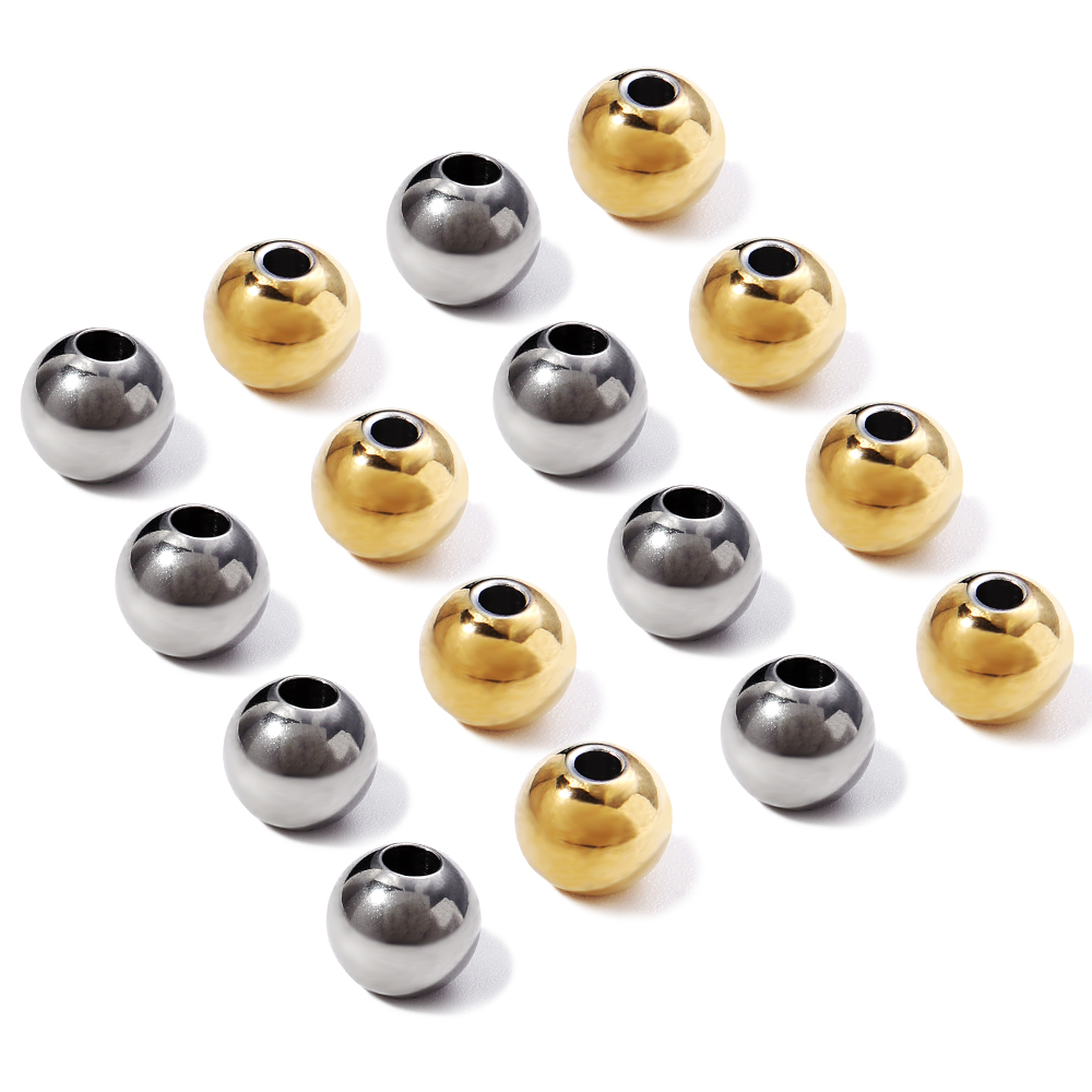 Stainless Steel Beads for Jewelry Making Loose Spacer Beads DIY Bracelet Necklace Bulk Supplies