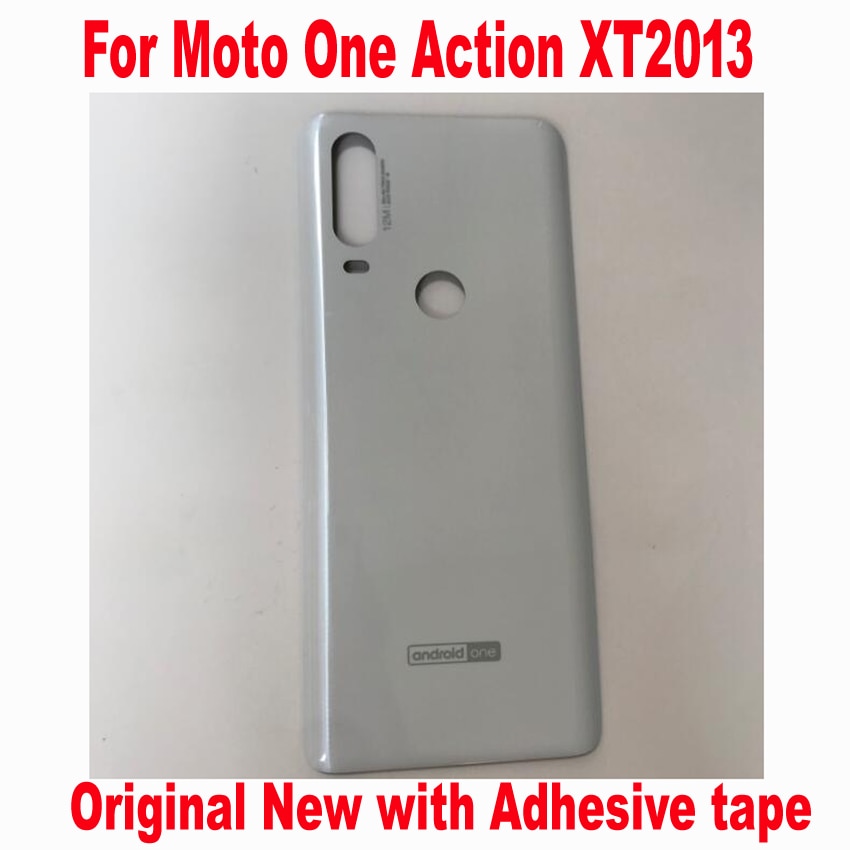 Original Best Back Battery Cover For Motorola Moto One Action XT2013 Rear Case Housing Door Lid Phone Shell with Adhesive tape