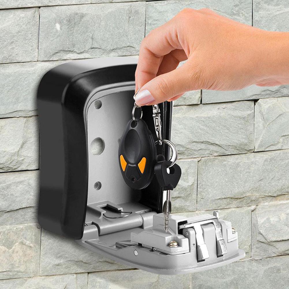 Smart Code Password Key Lock Box Storage Key Wall Mounted Key Safe Box Waterproof Outdoor Keybox 4 Digits Passwords Anti-thieft