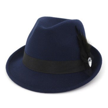 Siloqin panama damkeps höst och vinter trend #39 fedoras enkel fritidsfest för kvinna casquette: Marin