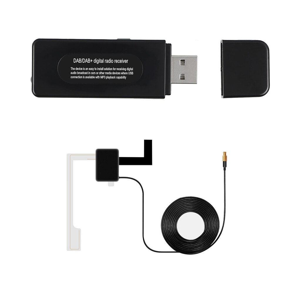 Auto Universele Digitale Rds Radio Receiver Voor Speaker Mini Usb-poort Dab Adapter Draagbare U Disk Led Met Antenne Lokale zoeken