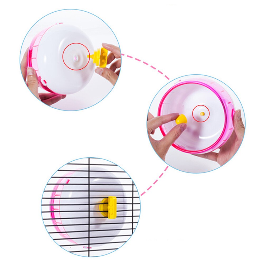 Pet Hamster Mouse Rat Exercise Silent Running Spinner Wheel Cage Playing Toy Pet Rodent Mice Jogging Ball Toy Hamster Gerbil Rat