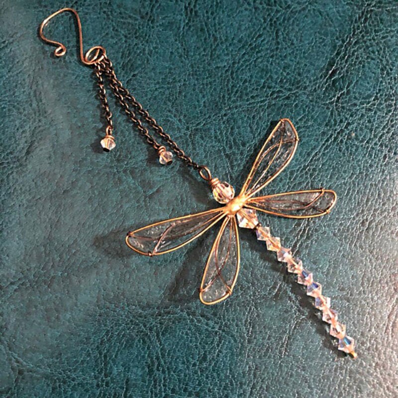 Dragonfly Crystal Dragonfly Window Hanging Decor Crystal Dragonfly Pendant Ornament for Patio Garden Lawn