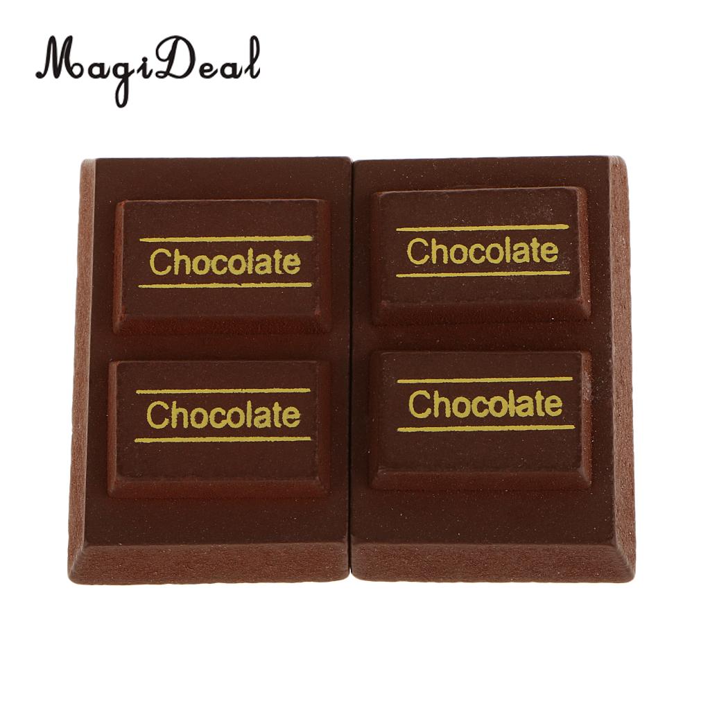 MagiDeal Wooden Magnet Connected Chocolate Simulation Food Play House Kitchen Toy Kids Pretend Play 5x6cm