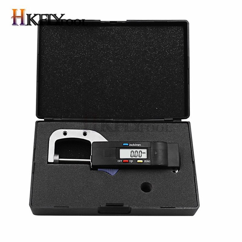 Jauge numérique d'épaisseur horizontale 0-25mm, micromètre de mesure de diamètre rond en métal, règle de perles pour bijoux 0.01mm