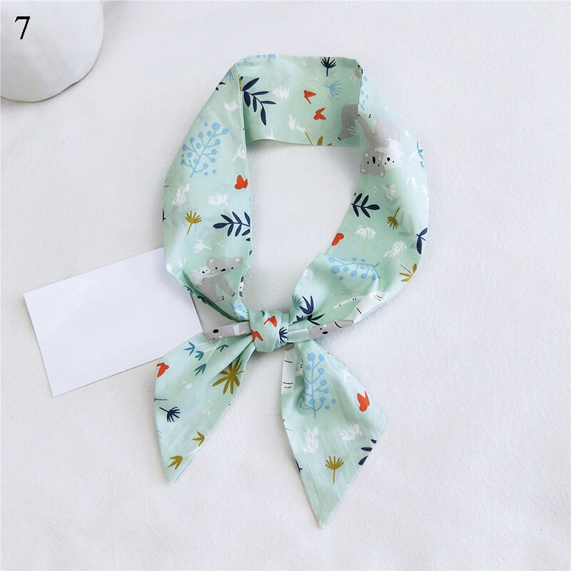 Fyrkantig halsduk dam siden hår märke små foulard sjalar och omslag dam kontorssjal blomtryck: 7