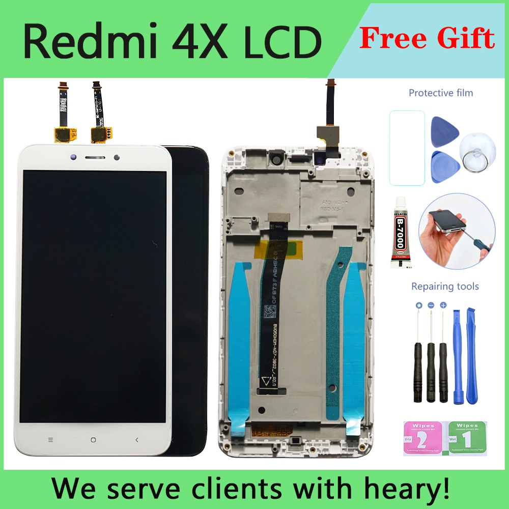5.0 "Originele Lcd Voor Xiaomi Redmi 4X Touch Screen Display Met Frame Voor Xiaomi Redmi 4X Lcd-scherm onderdelen Reparatie Onderdelen