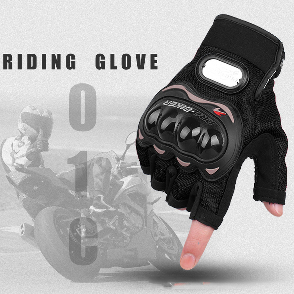 1 paar Motorhandschoenen Antislip Hard Knuckle Half Vinger Handschoenen Beschermende Gear Racing Biker Riding Motocross Handschoenen