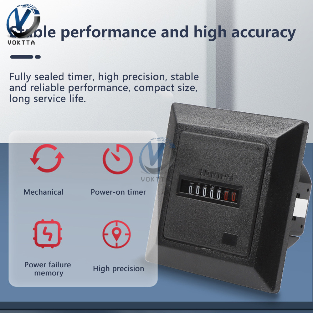 0-99999.9 Hour Meter AC 220-240V Digital Timer function Electronic Hermetic Counter 50Hz Hourmeter Gauge Industrial Standard
