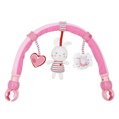 1 stücke Baby Hängen Baby Zebra Blau Elefant Und rosa Häschen Musik Spielzeug Bett & Kinderwagen Spielzeug Babyrassel: Hase nicht mit Kasten