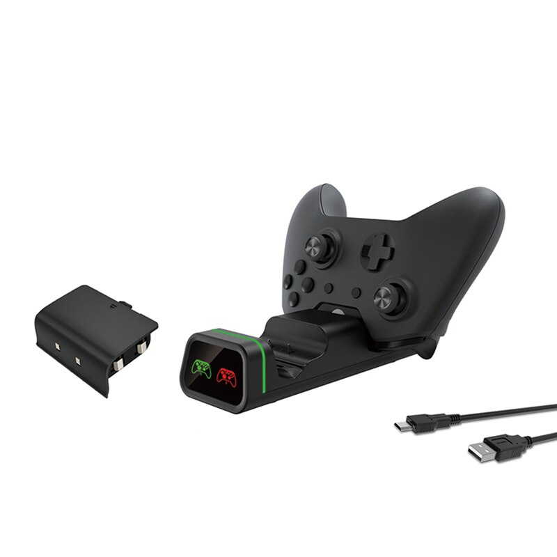 Controller Lader Dock Dual Charging Station Voor Xbox One/Slim/Elite Controller Met 2X800MAh Oplaadbare Batterij Packs.