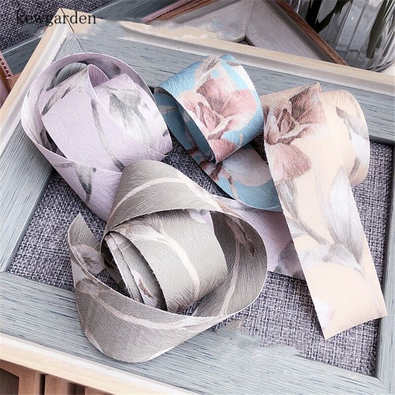 Kewgarden 30mm 3cm bedrukte bloemen satijnen linten handgemaakte tape diy strik haaraccessoires band 10 meter