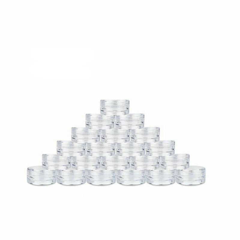 50pcs/lot 10ml/15ml/20ml Empty Cosmetic Jars Plastic Makeup Container Round Vial Nail Art Face Cream Sample Pots Perfume Gel Box